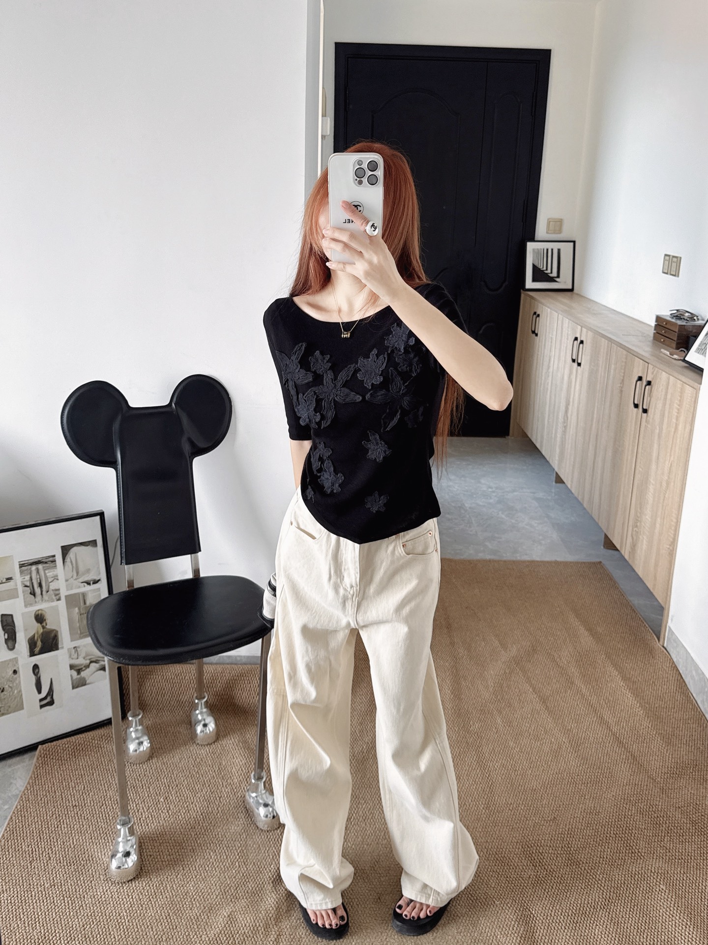 ES New 3D floral knitwear