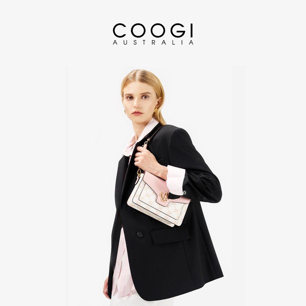 [COOGI] Women's Bag 2026 New Chain Shoulder Bag High-end Old Flower Commuter Light Luxury Crossbody Bag Gift