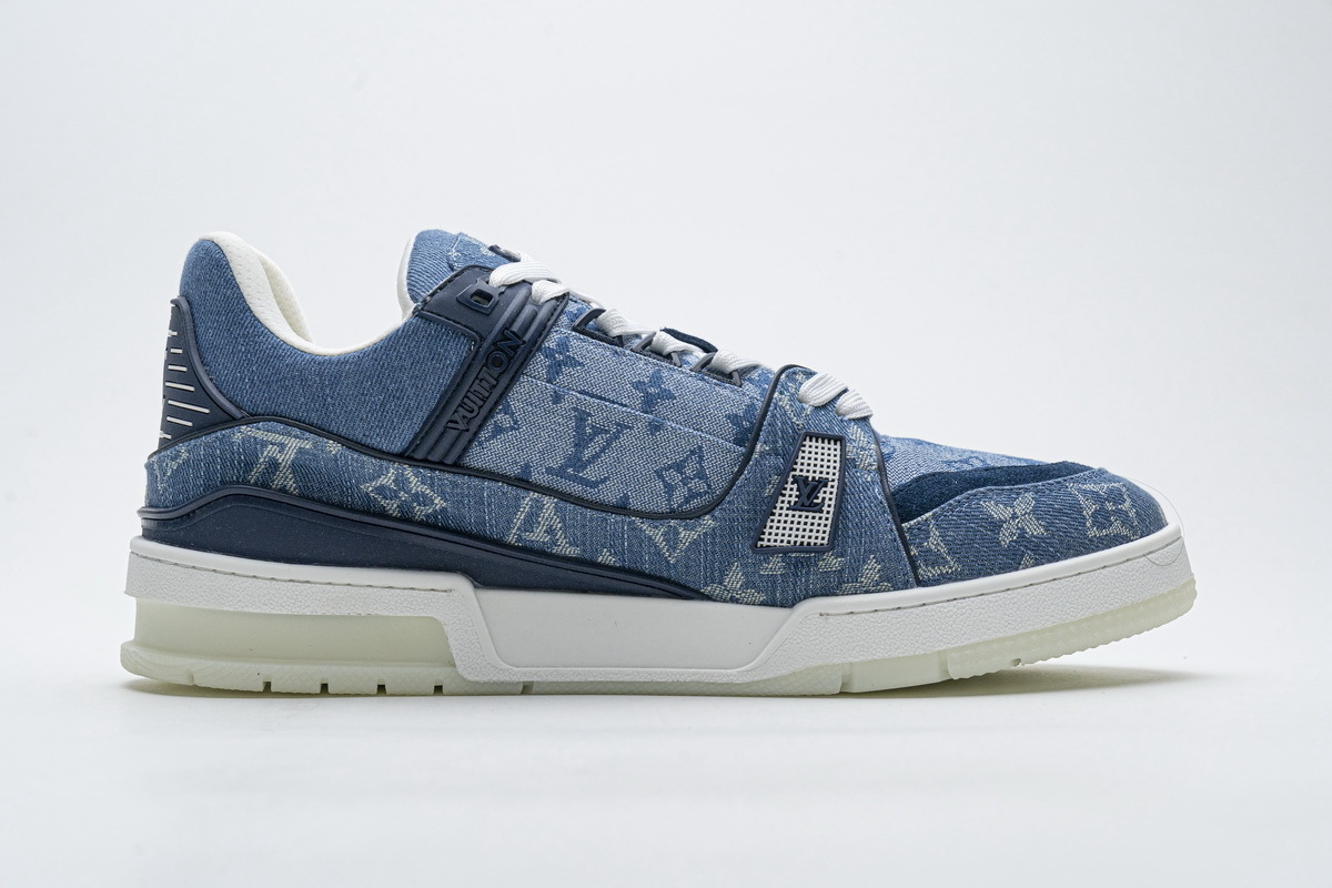 Pkkicks God Batch LOUIS VUITTON 20ss Trainer Blue Denim