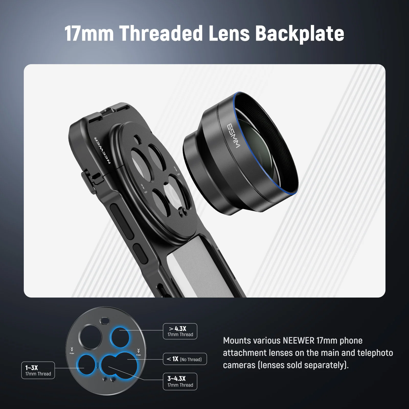 NEEWER PA091 Phone Cage Kit Compatible with Xiaomi 15 Ultra