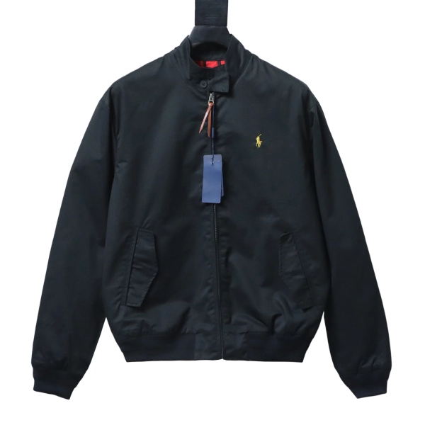 Polo Ralph Lauren Solid-color embroidered logo zipper jacket