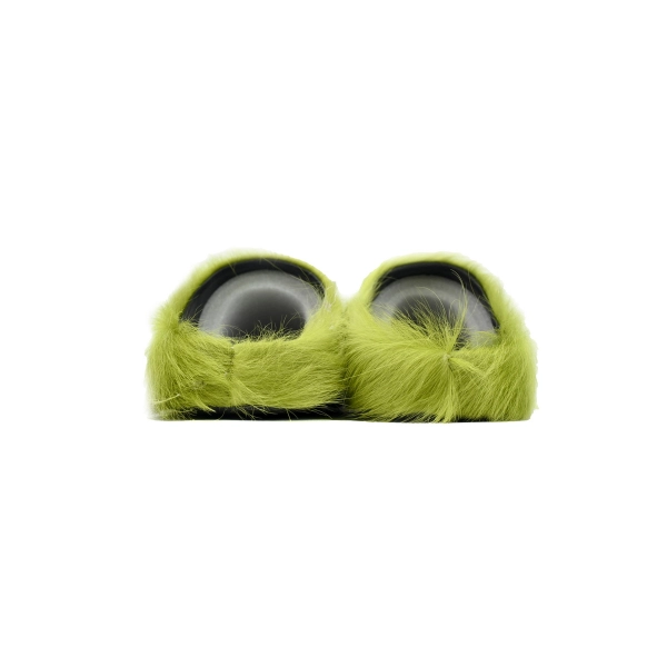 Marni Long-hair Calfskin Fussbett Sabot Green SBMR000600P412200V07