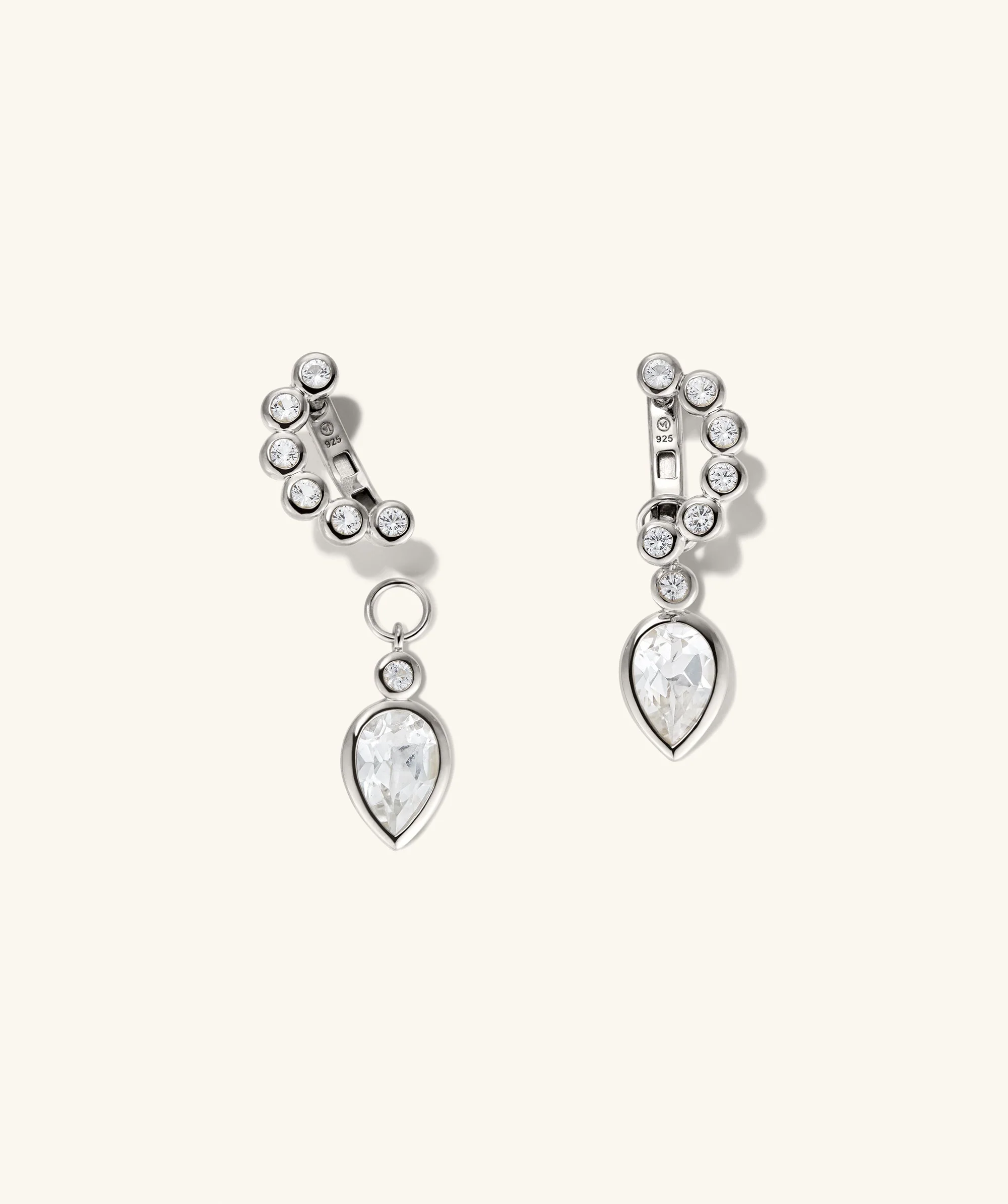 Remy Gemstone Charm Hoops