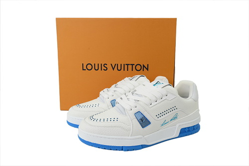 Pkkicks God Batch Louis Vuitton Sneakers White Blue (NFC)