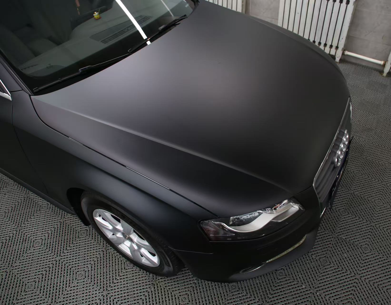 PET Car Wrap:  Satin black 60ft x 5ft + Super Matte Black 60ft x 5ft