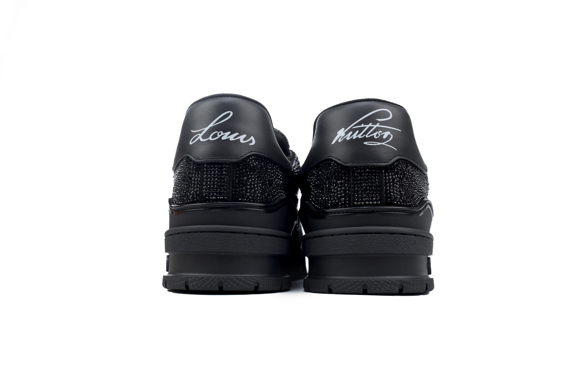 Pkkicks God Batch Louis Vuitton Trainer 'Black Rhinestones' 1A815H