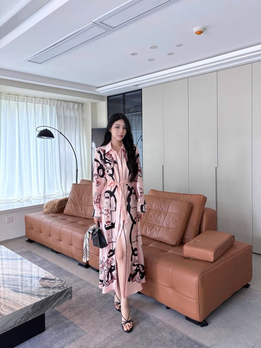 Herm New printed silk dress