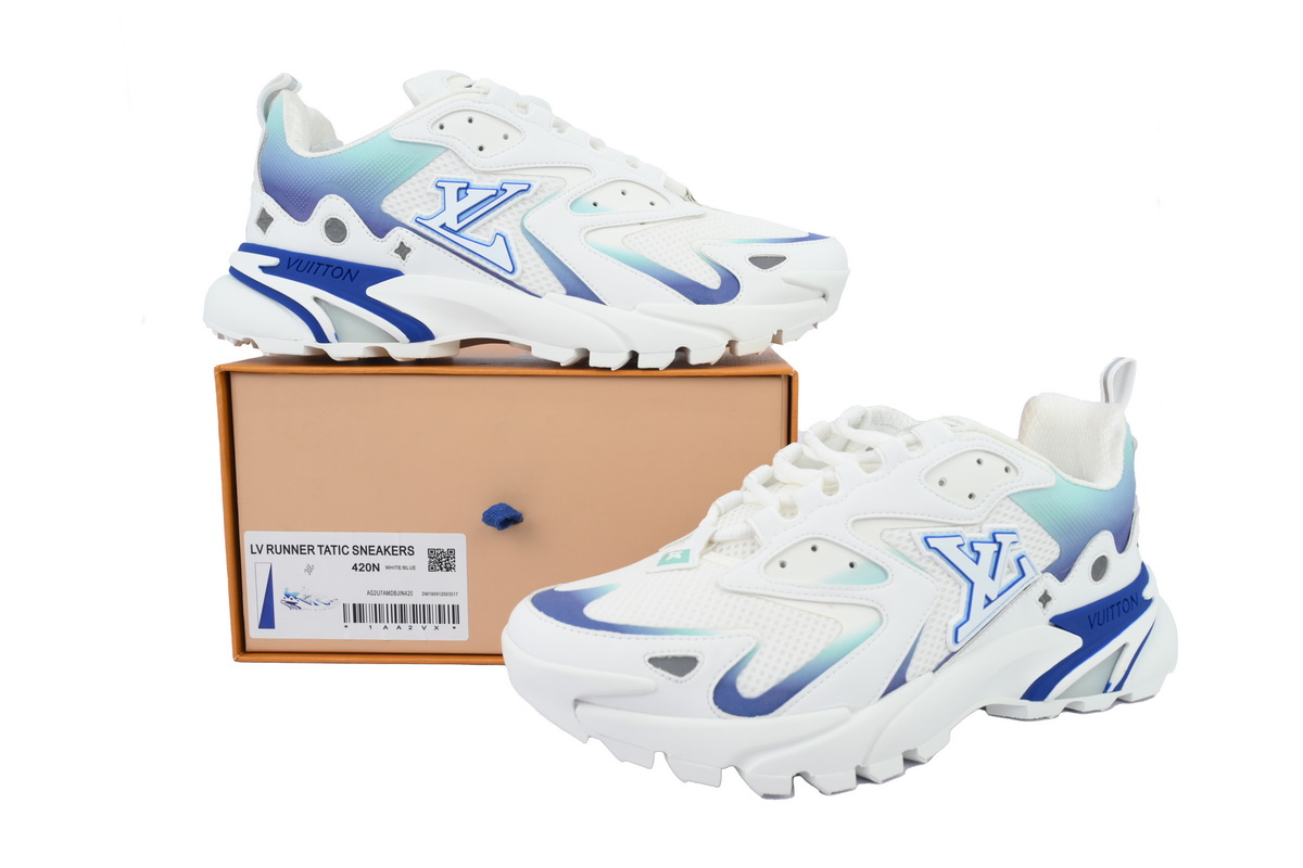 Pkkicks God Batch Louis Vuitton Run Tatic White Blue