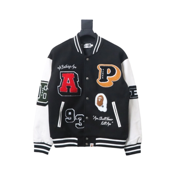 Bape Element Pattern Towel Embroidered Baseball  Jacket