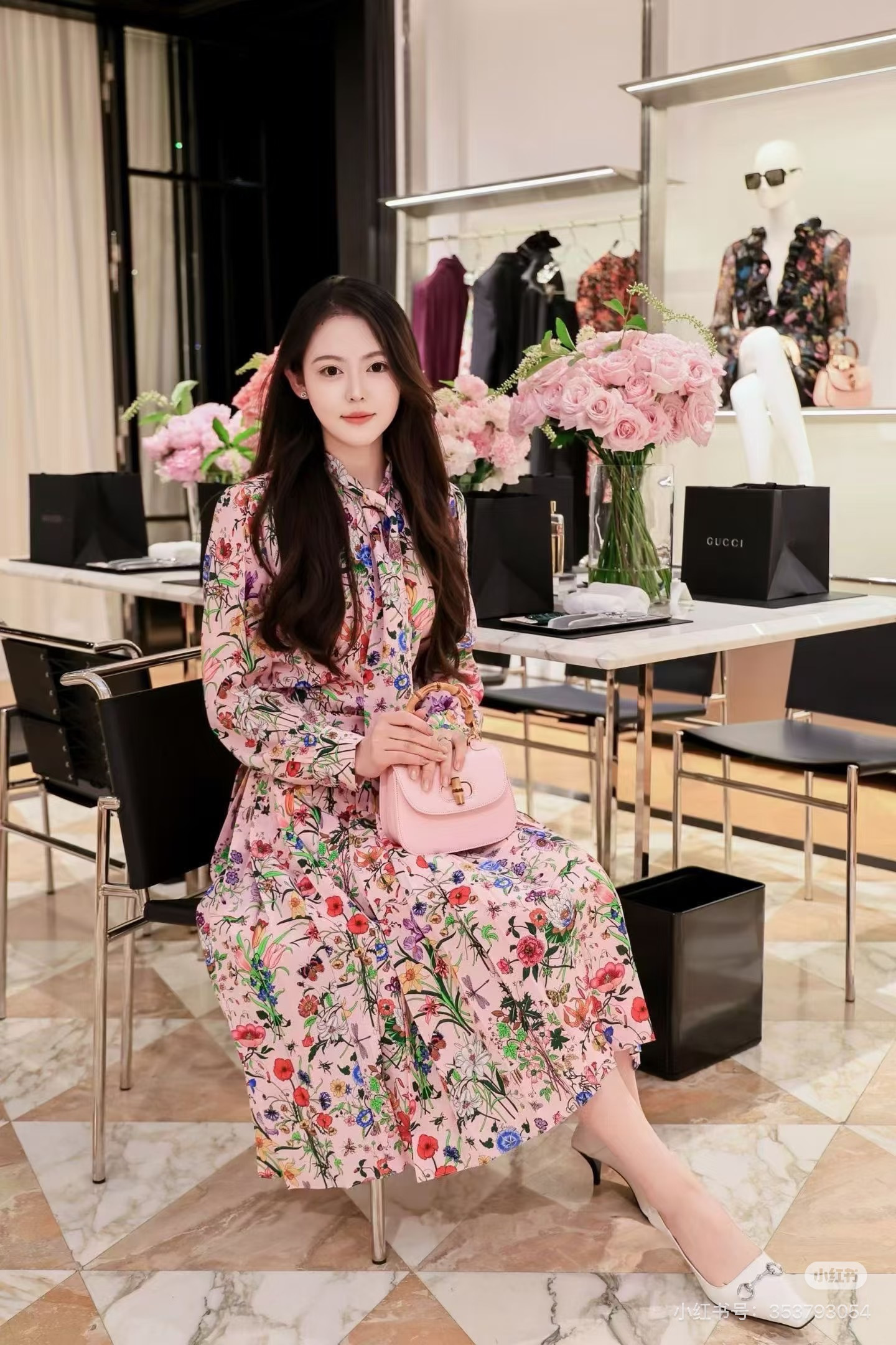 Guc New printed silk dress