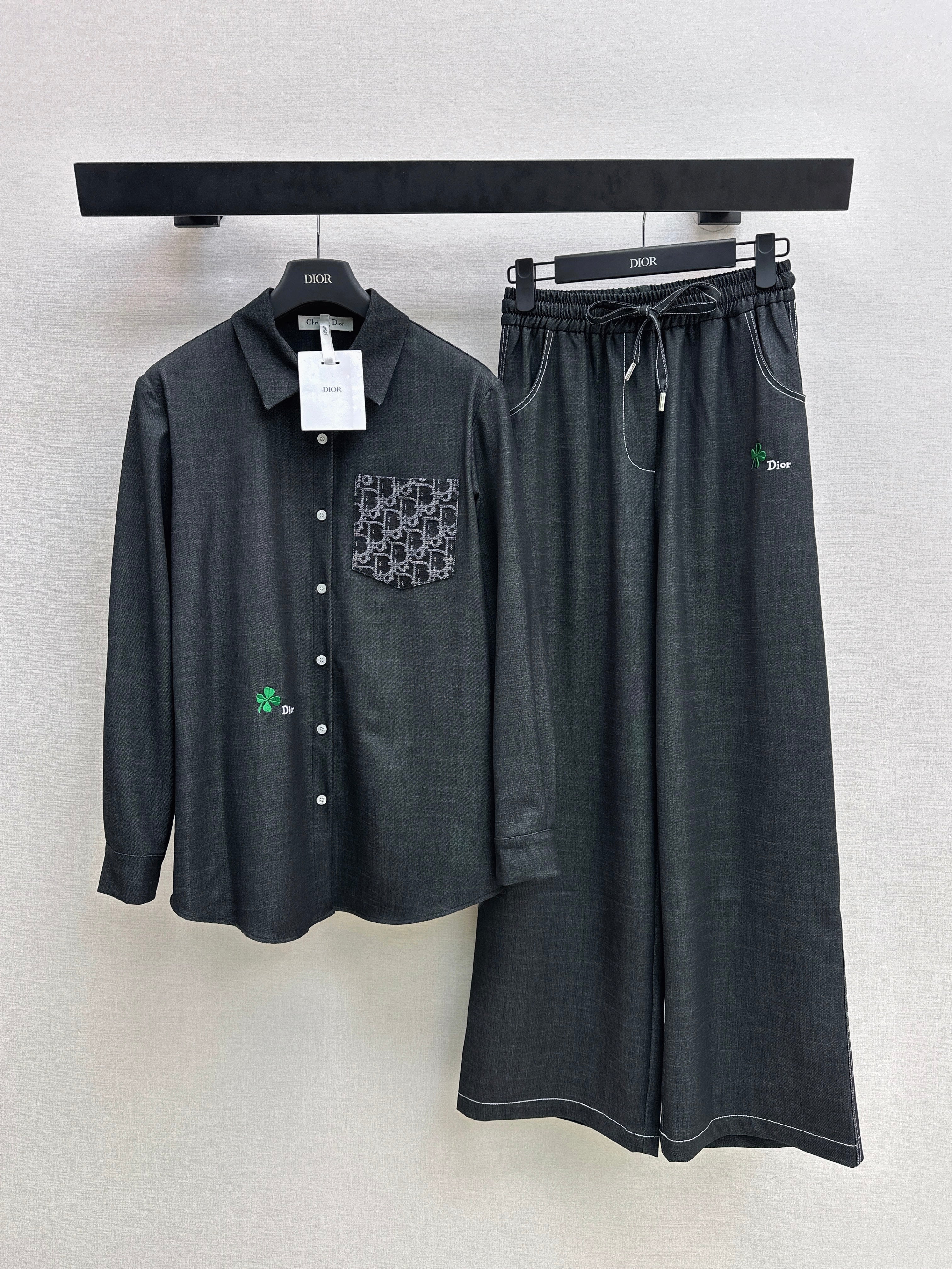 CD NEW vintage shirt+straight pant sets