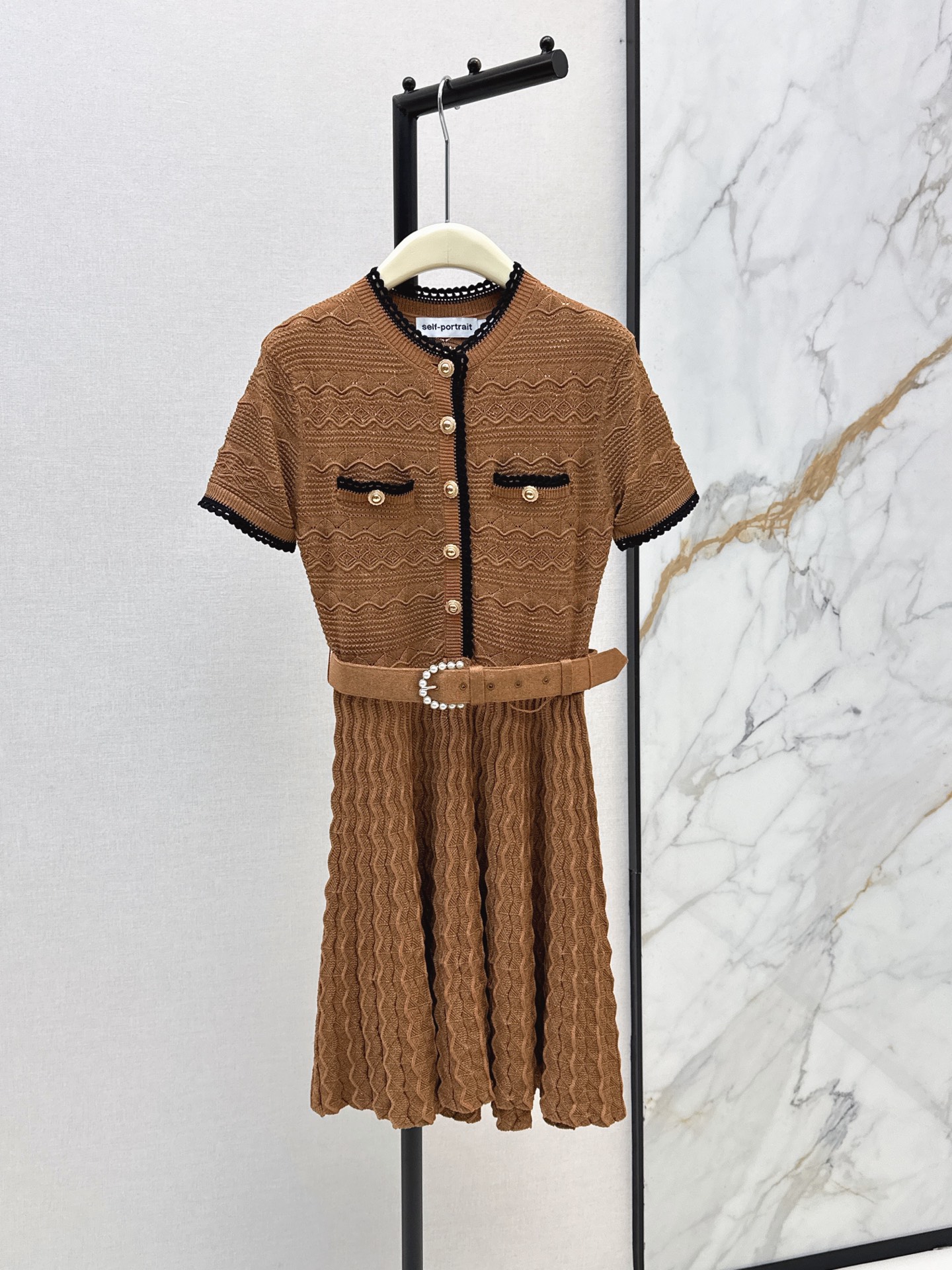 SP New Color-block knitted dress