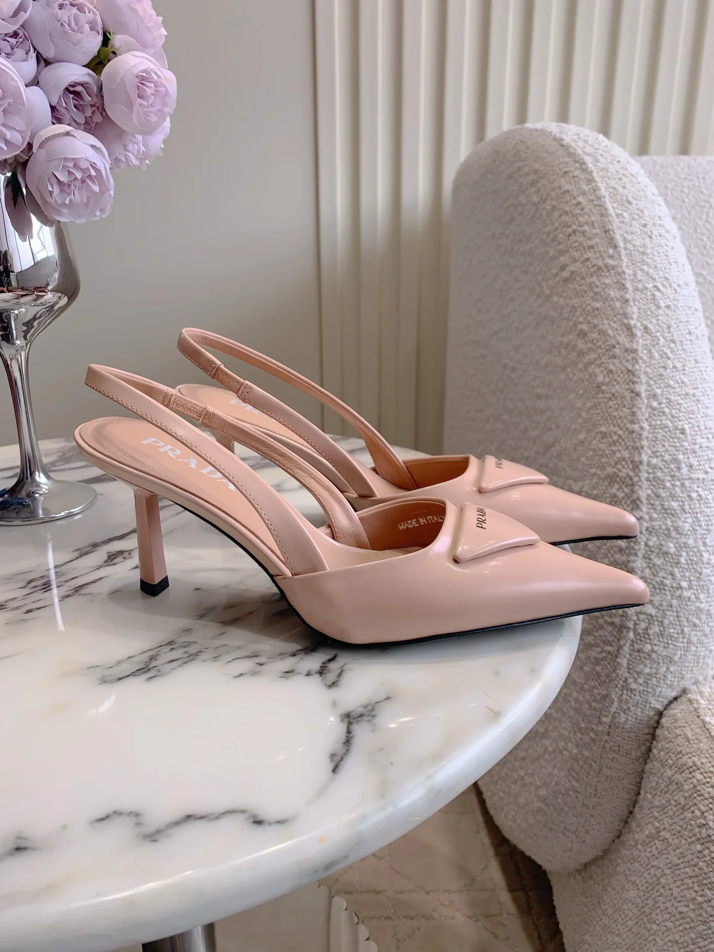 Pra New Pointed Backless High Heels