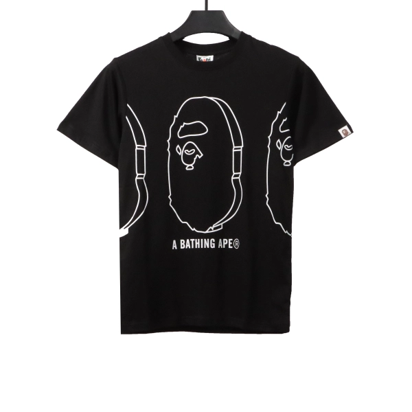 BAPE outlined ape head T-Shirt