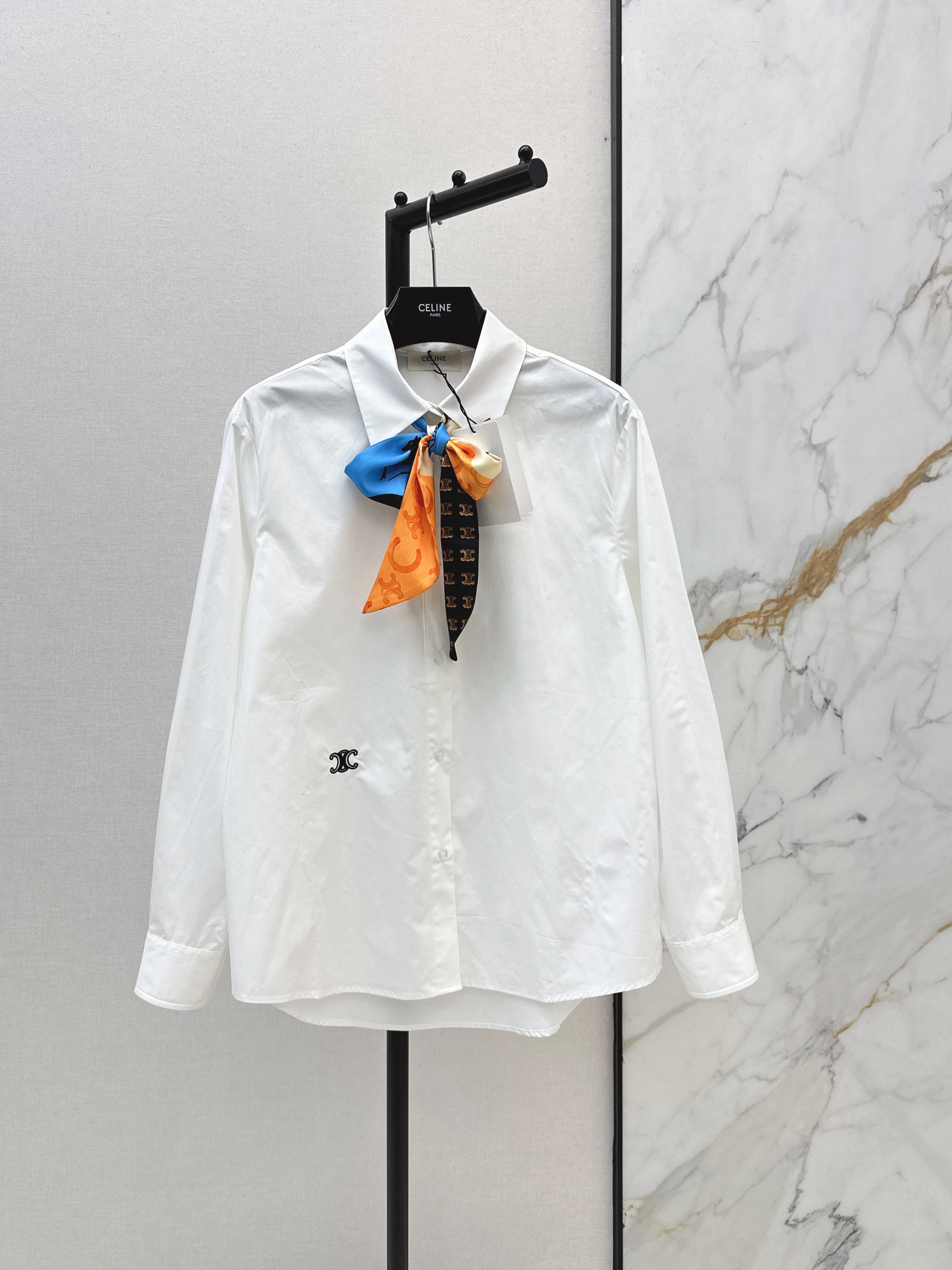 Celi NEW Silk scarf decorating shirt
