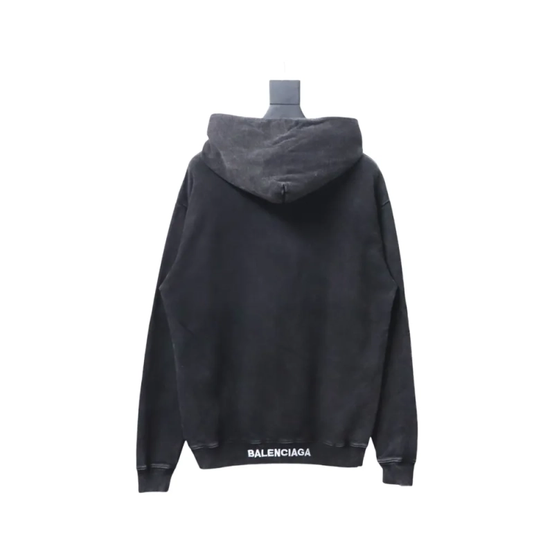 Balenciaga Clothes ‘I love’ Hoodie Black