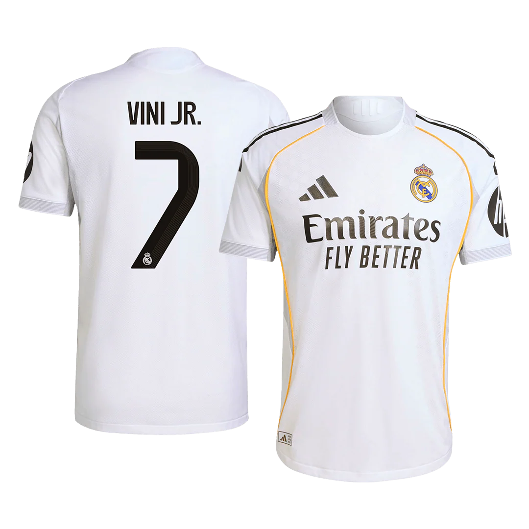 VINI JR. #7 Real Madrid Home Player Version Soccer Jersey 2025/26 White