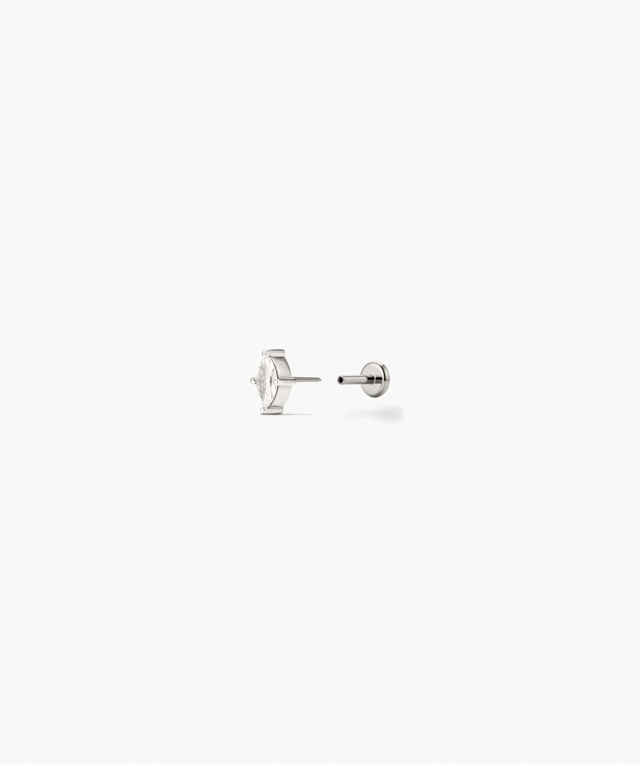 Piercing Studio - Single Lab Grown Diamond Marquise Stud