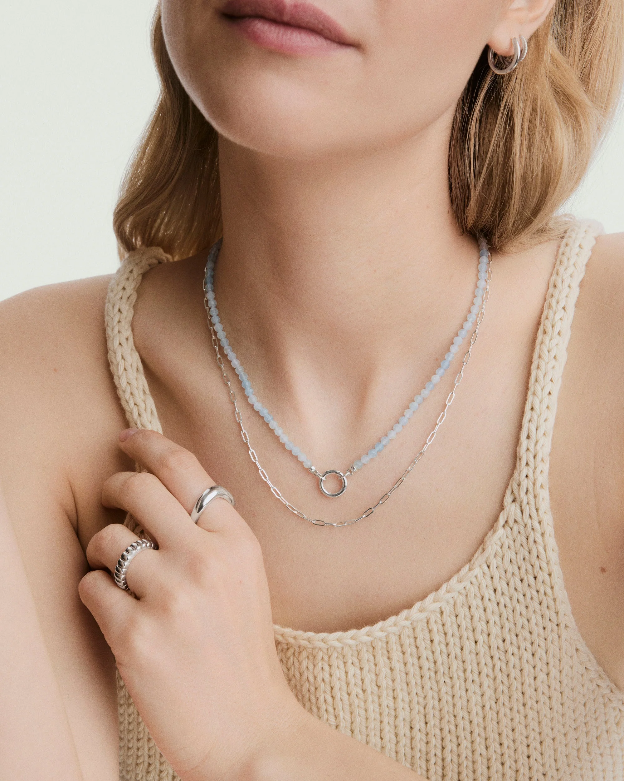 Olivia Beaded Charm Necklace