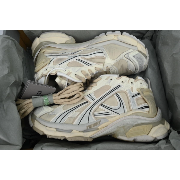 Balenciaga Runner Sneaker White Brown 772767 W3RNY 1205