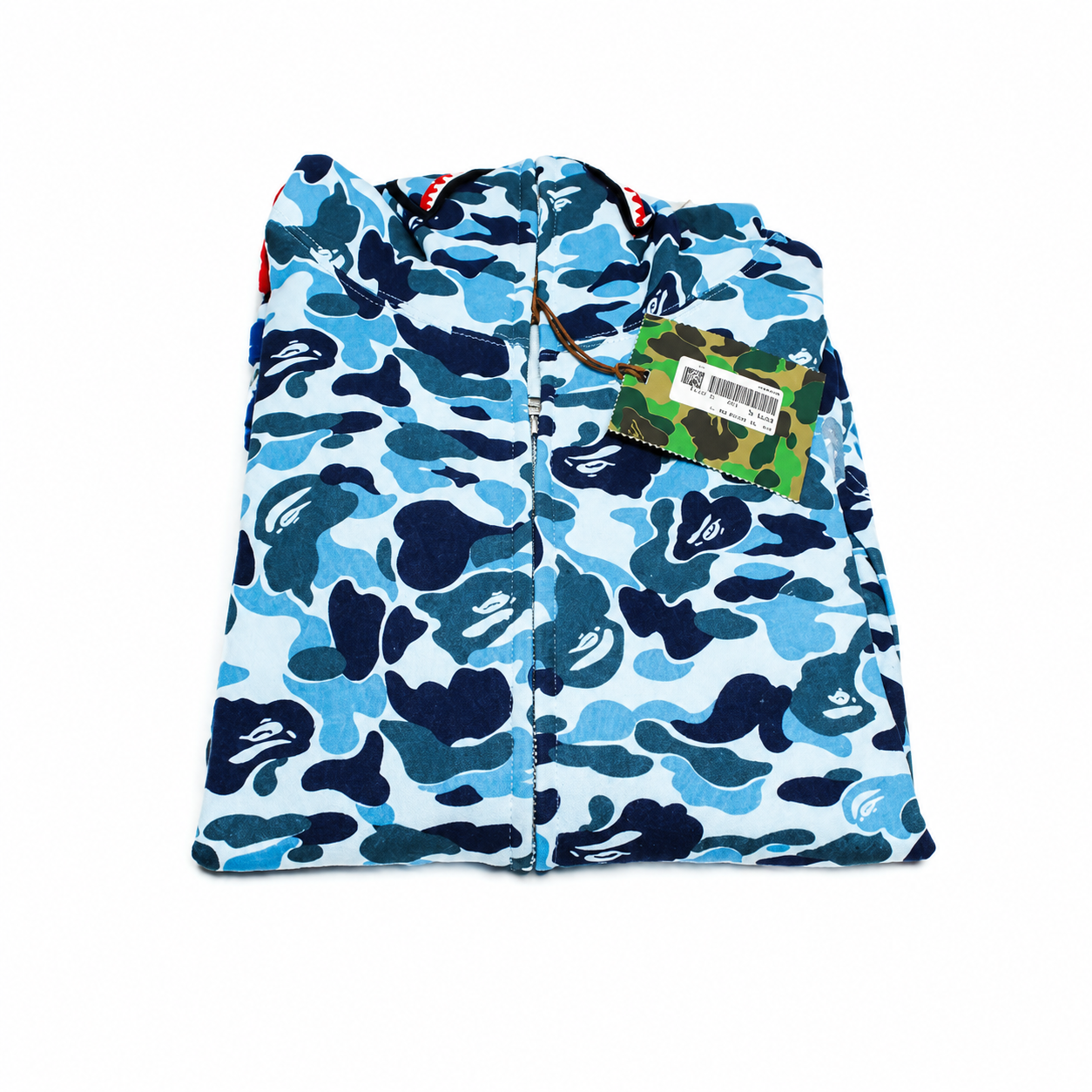 BAPE ABC Camo Shark Zip Hoodie Blue 1J70-314-001