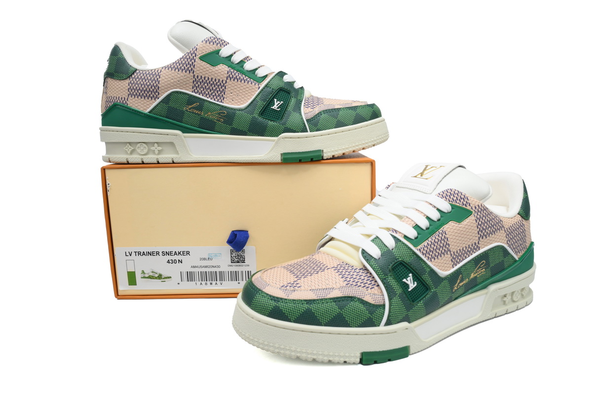 Pkkicks God Batch LOUIS VUITTON Trainer White Green
