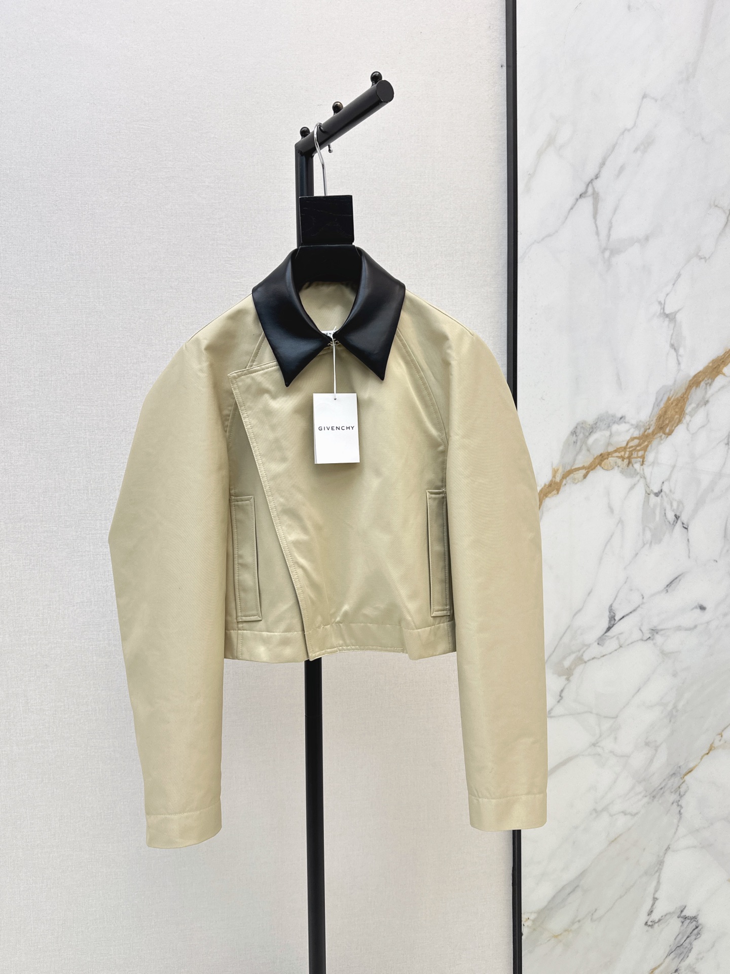 Giv New Color-block trench coat