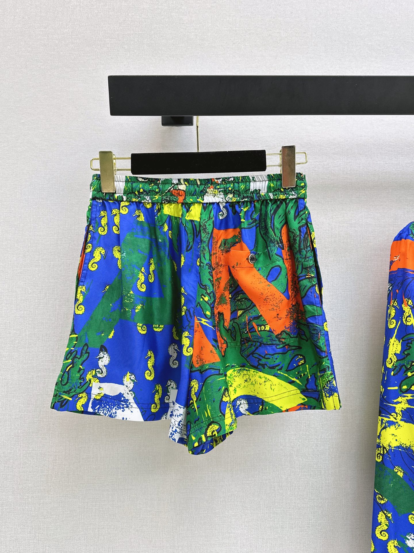Chan New printed silk shorts