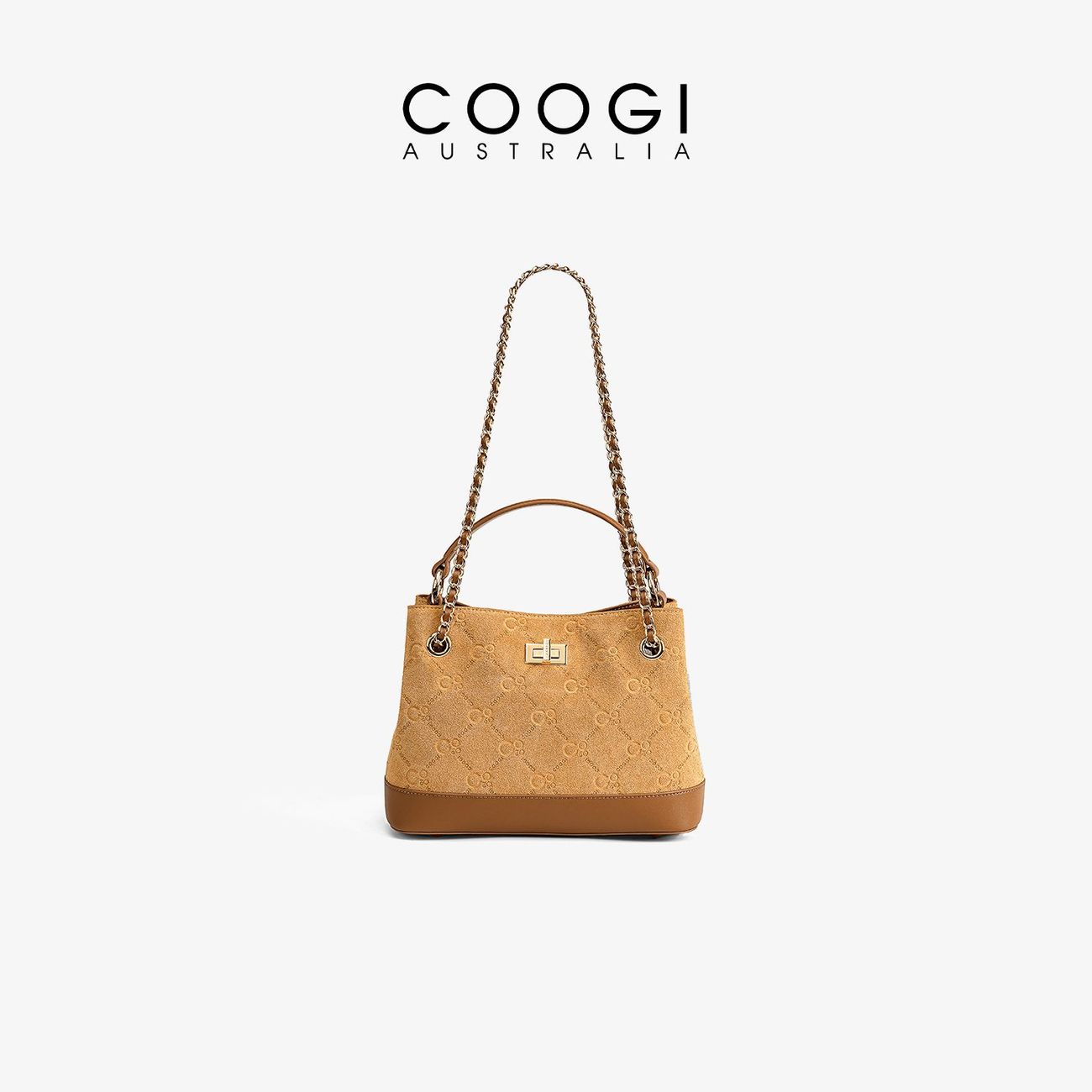 [COOGI] Brand Women's Bag New Style Bag Work Commuter Light Luxury Suede Shoulder Bag Portable Underarm Bag Crossbody Bag