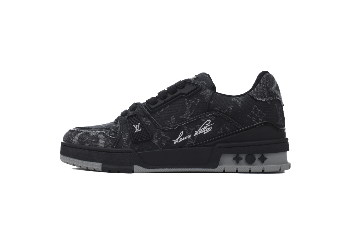Pkkicks God Batch Louis Vuitton Trainer 'Black Monogram Denim