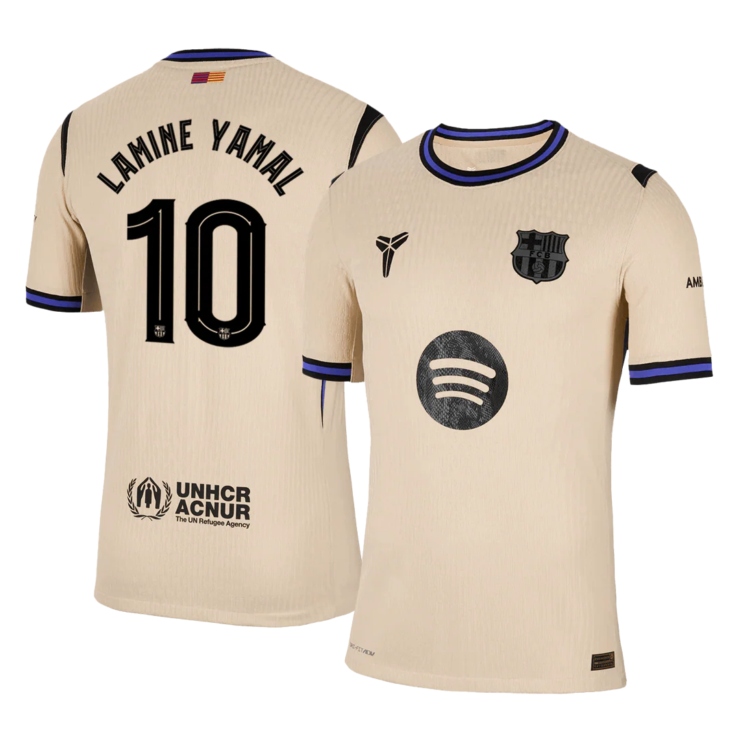 LAMINE YAMAL #10 Barcelona Away Player Version Soccer Jersey 2025/26 - UCL