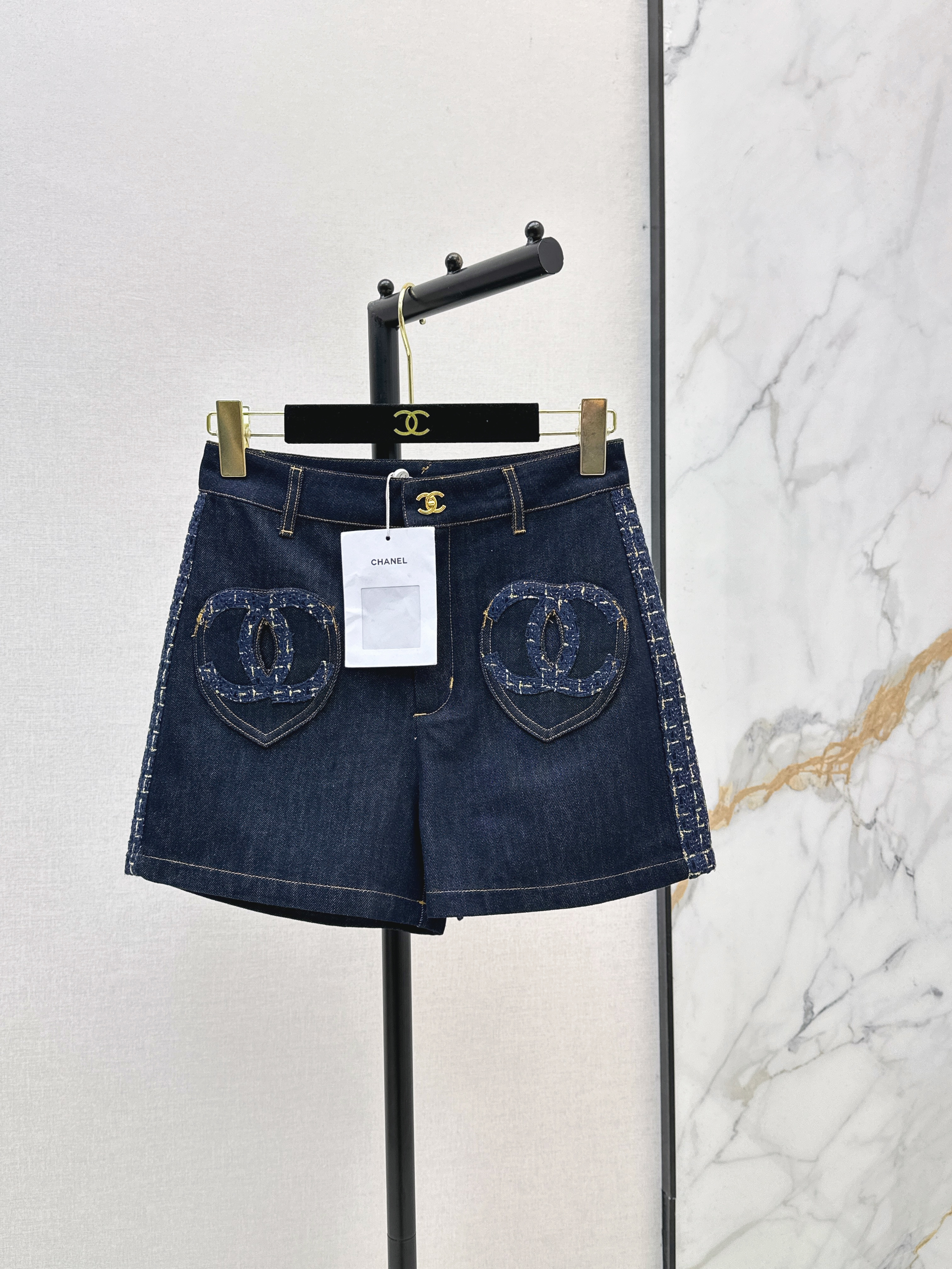 Chan New Woven denim shorts