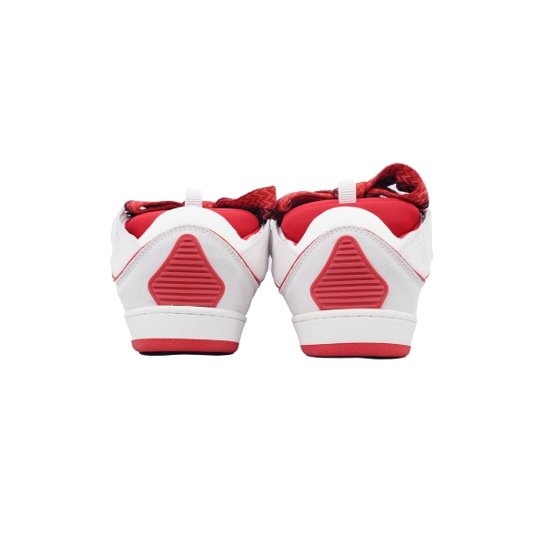 Lanvin Leather Curb White Red
