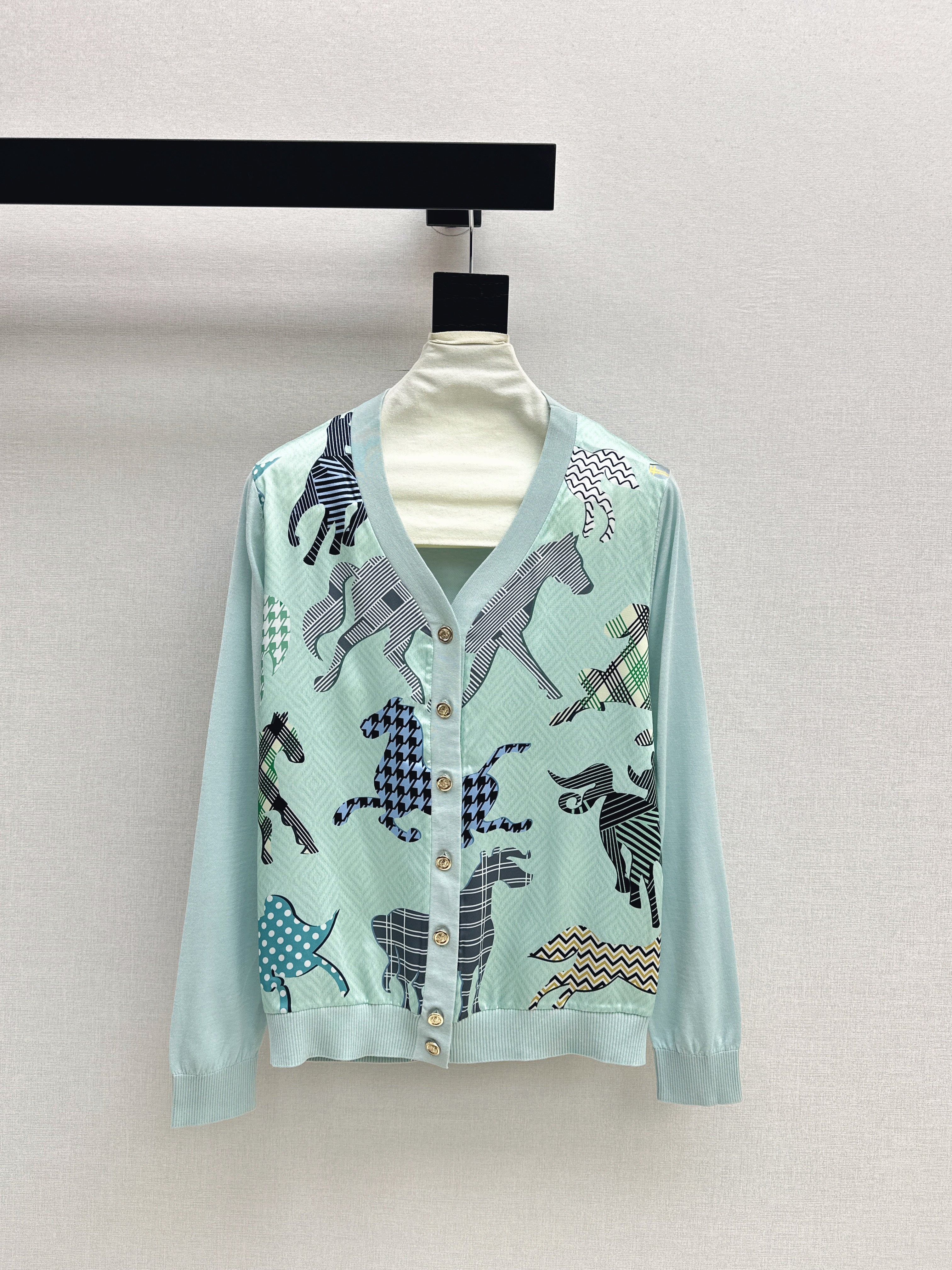 Herm NEW print knit cardigan