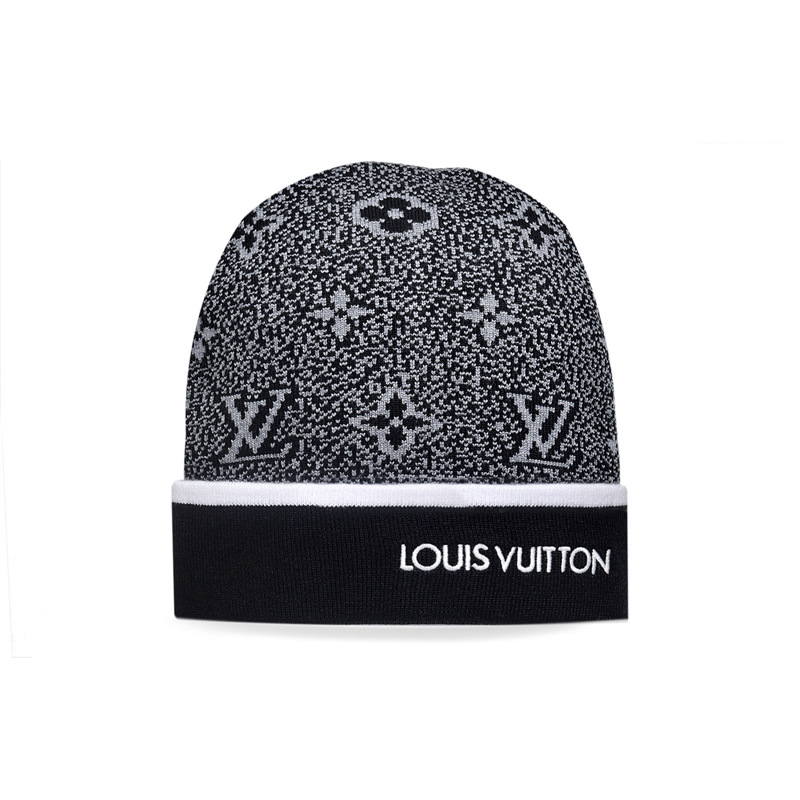 LV Damier Check Knit Beanie