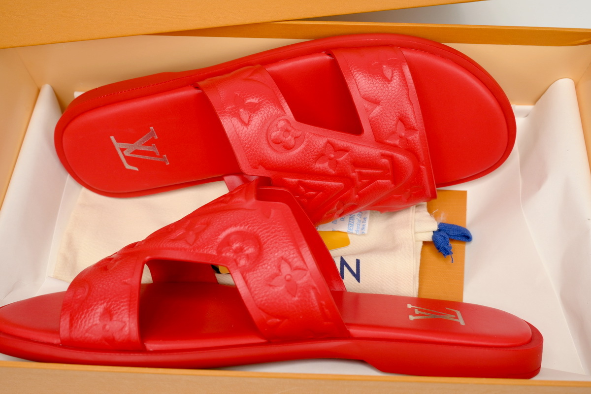 Pkkicks God Batch RED LOUIS VUITTON Oasis Red Embossing
