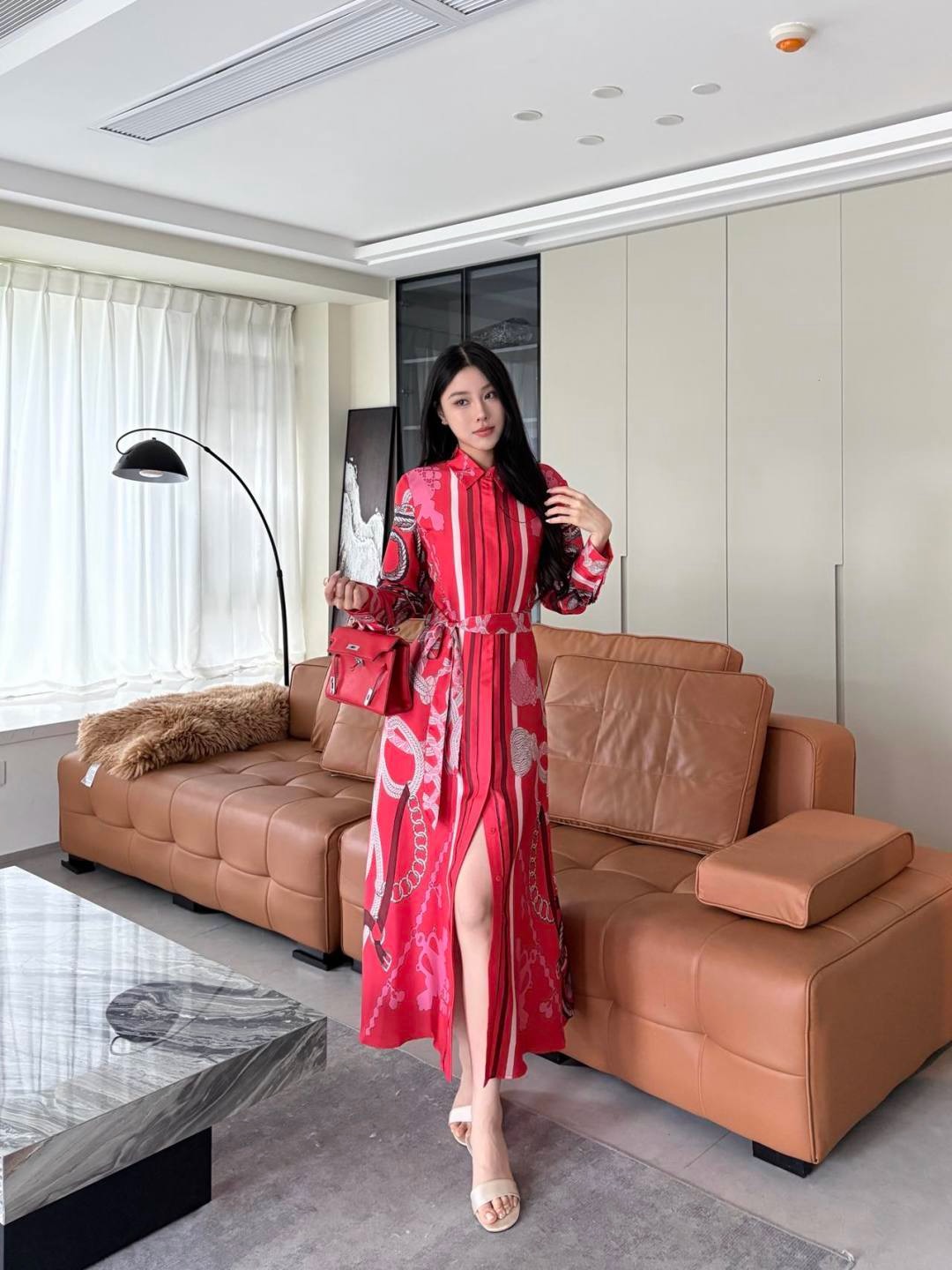 Herm New printed silk dress
