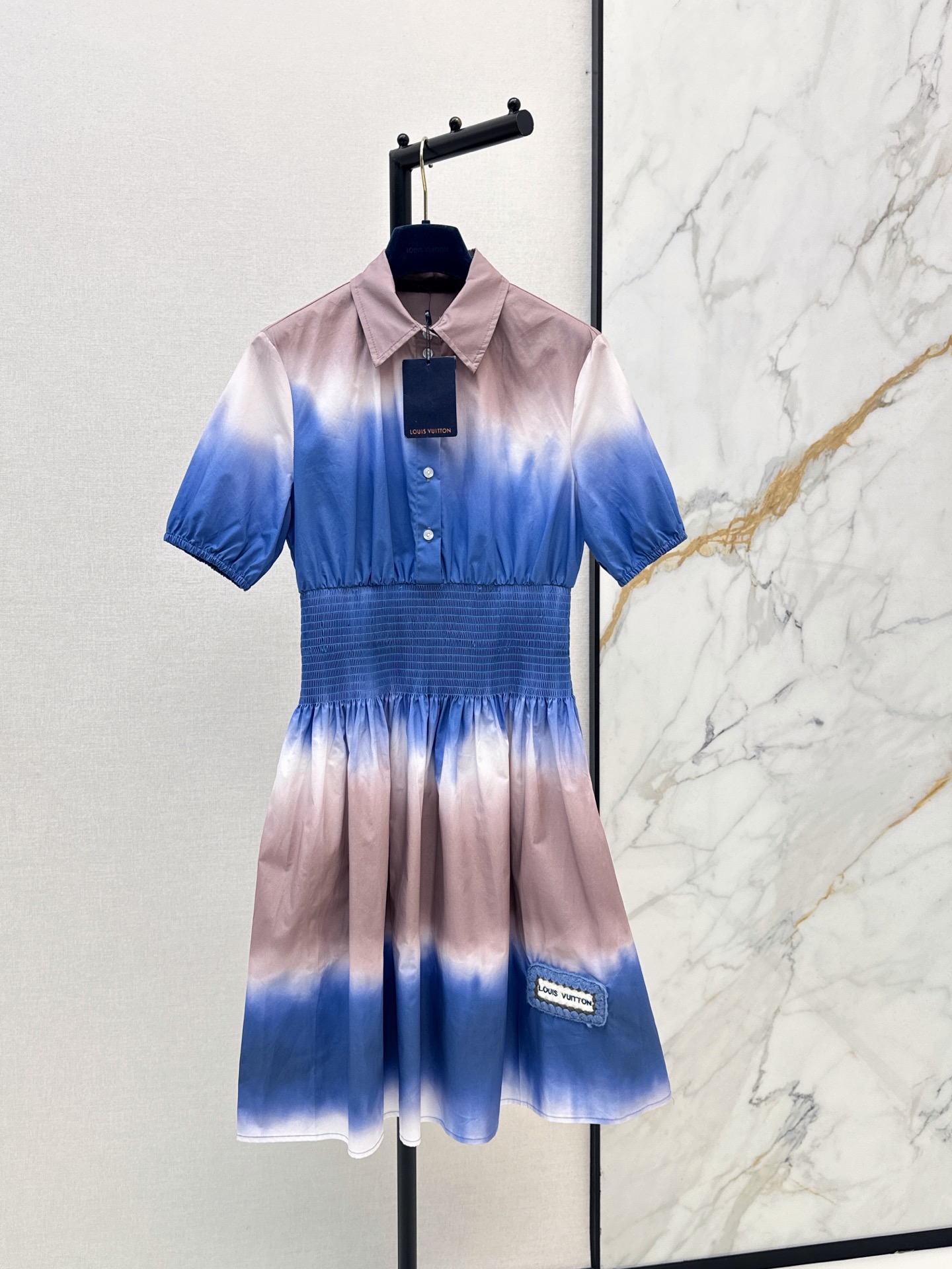 Louis New Gradient Waist-Cinching Dress