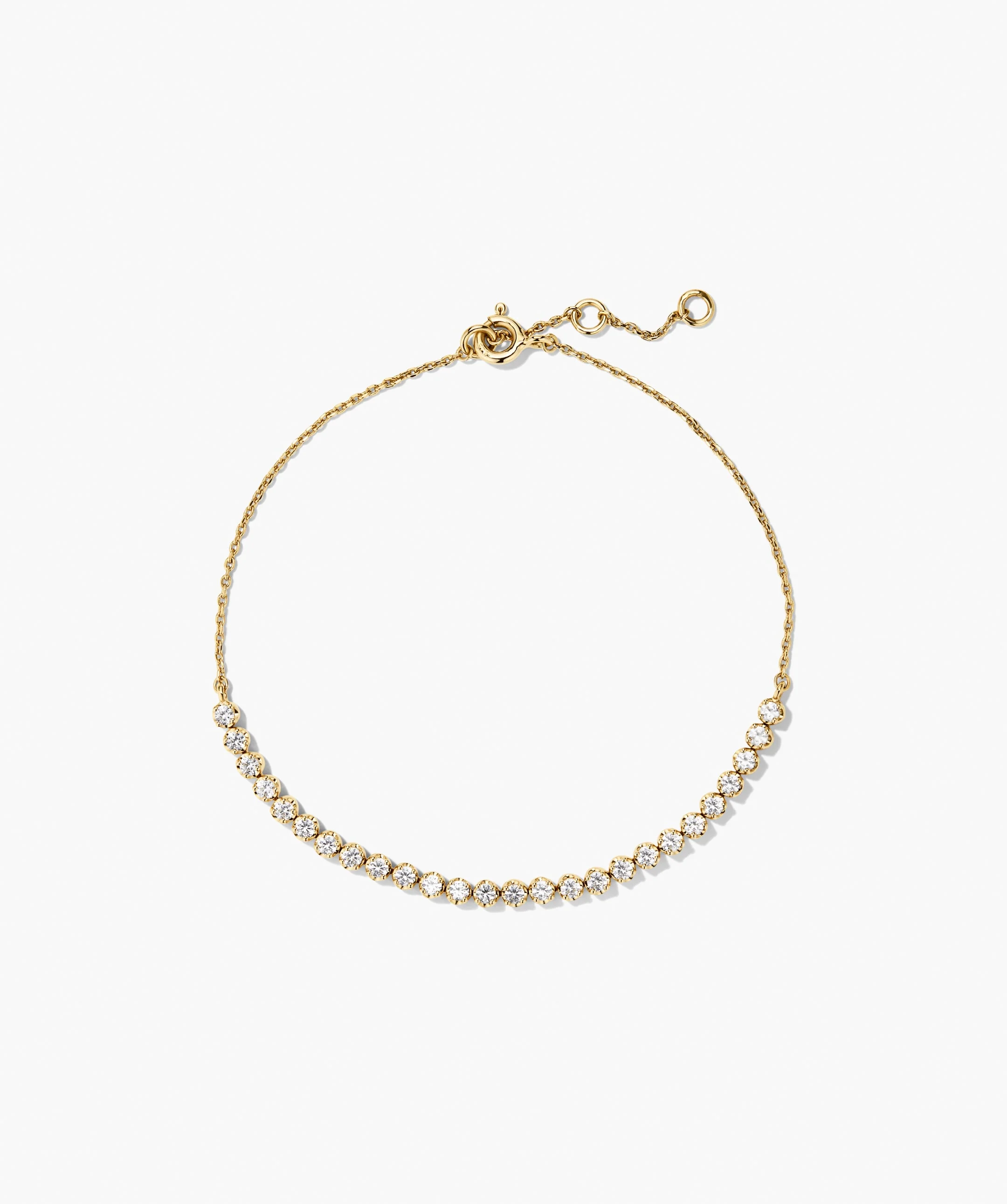 Lab Grown Sapphire Half Tennis Bracelet