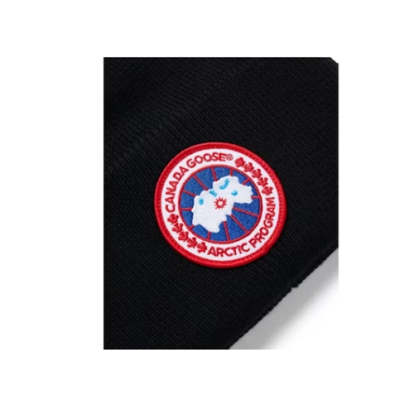 Canada Goose Logo Wool Beanie Black