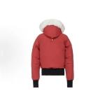 Moose Knuckles Red Jacket White Wool Collar（NFC)
