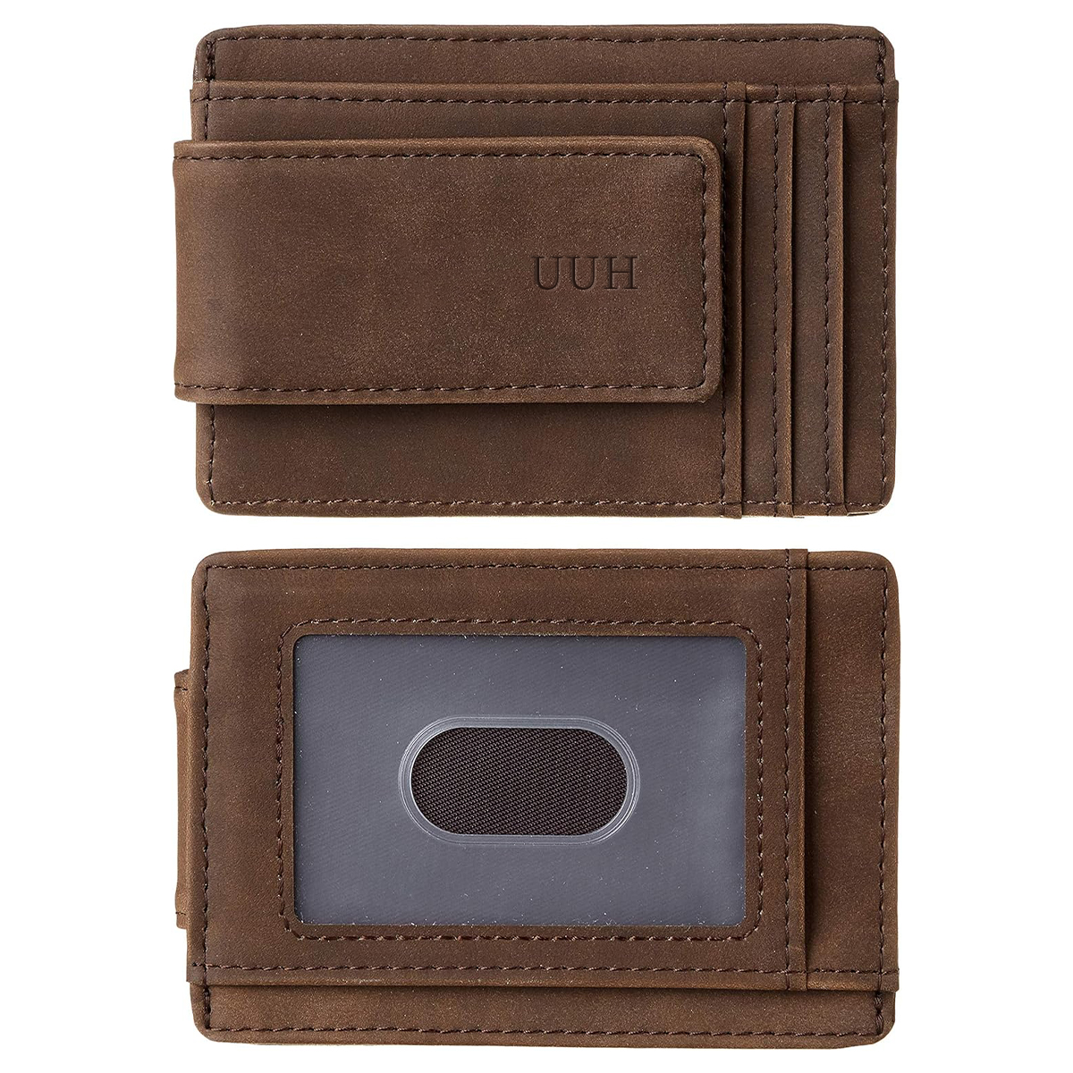 UUH-Slim Wallet for Men RFID Blocking Money Clip