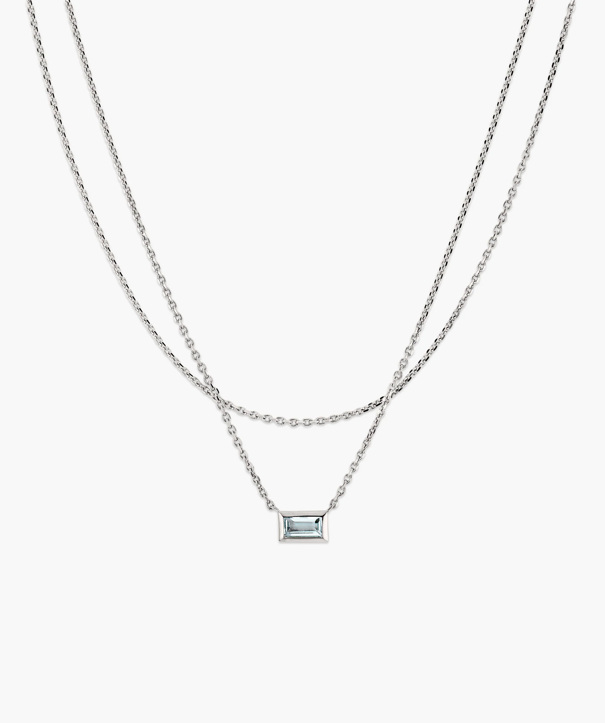 Layered Baguette Necklace