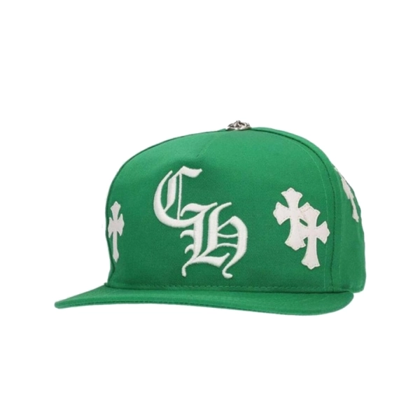 Chrome Hearts Cross Patch Baseball Hat Green