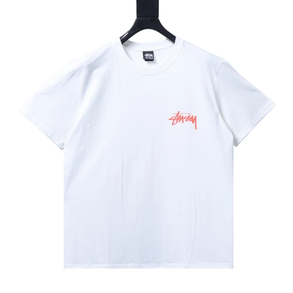 Stussy Monroe Print Short Sleeve Shirt white