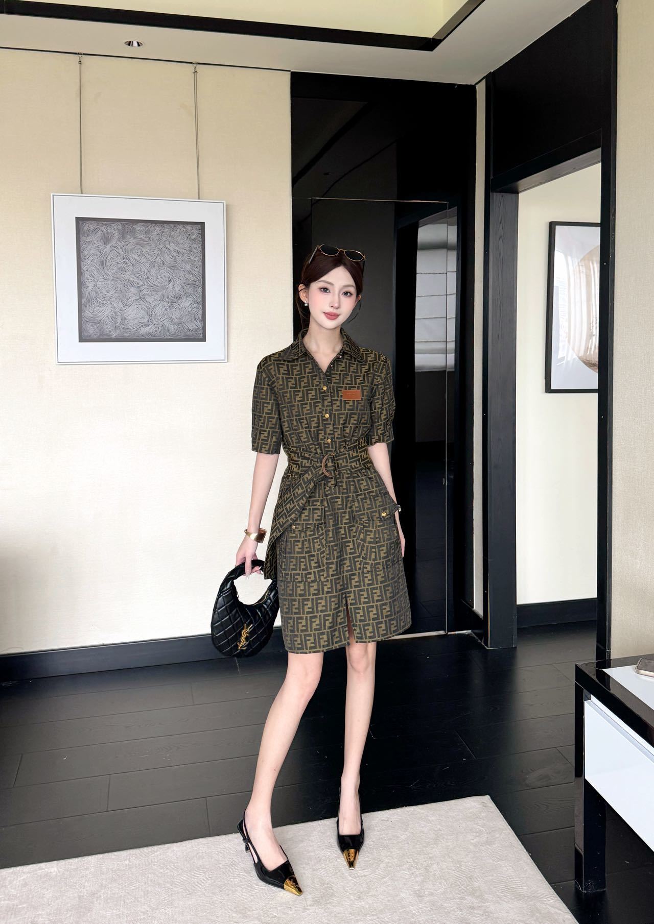 Fend New jacquard dress