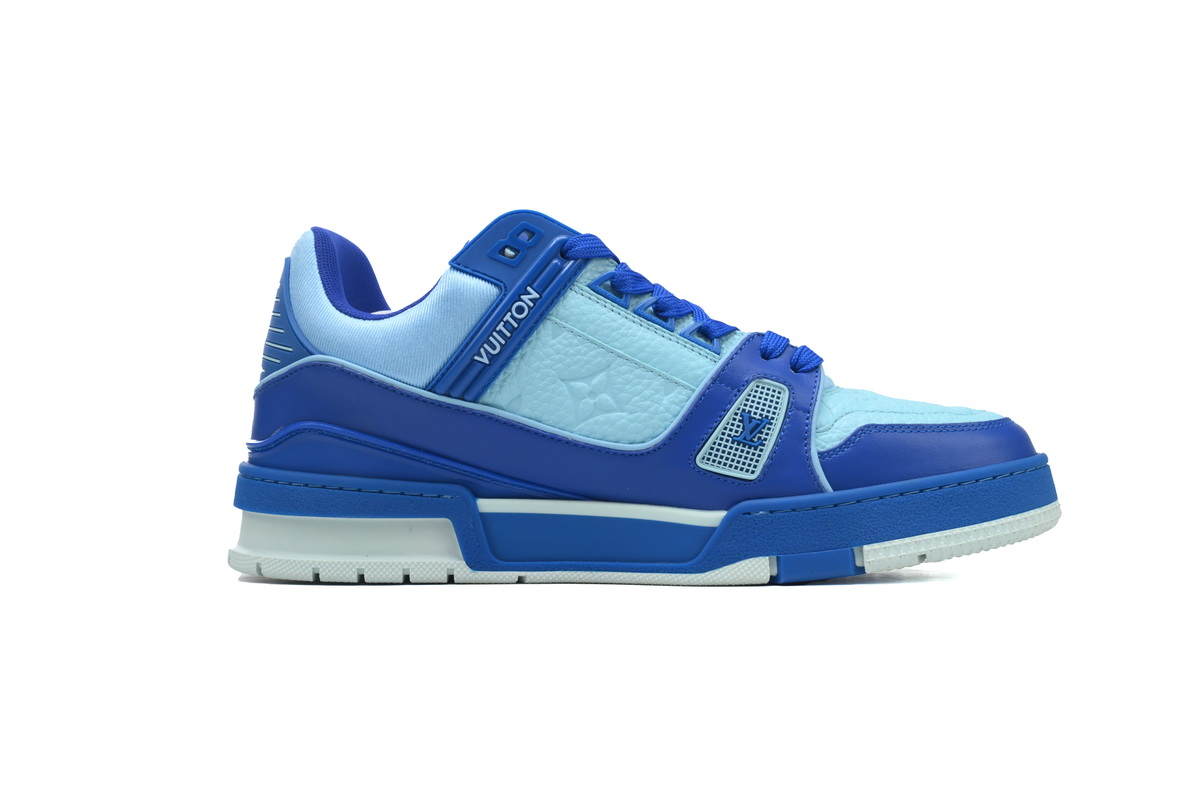Pkkicks God Batch LOUIS VUITTON Trainer White Blue