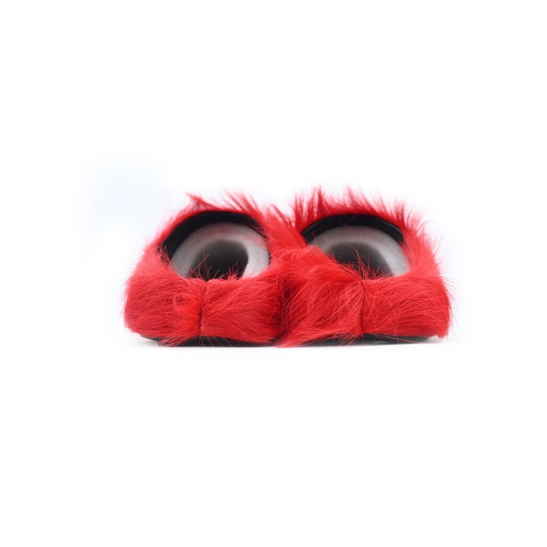 Marni Long-hair Calfskin Fussbett Sabot Red SBMS004601P412200R66