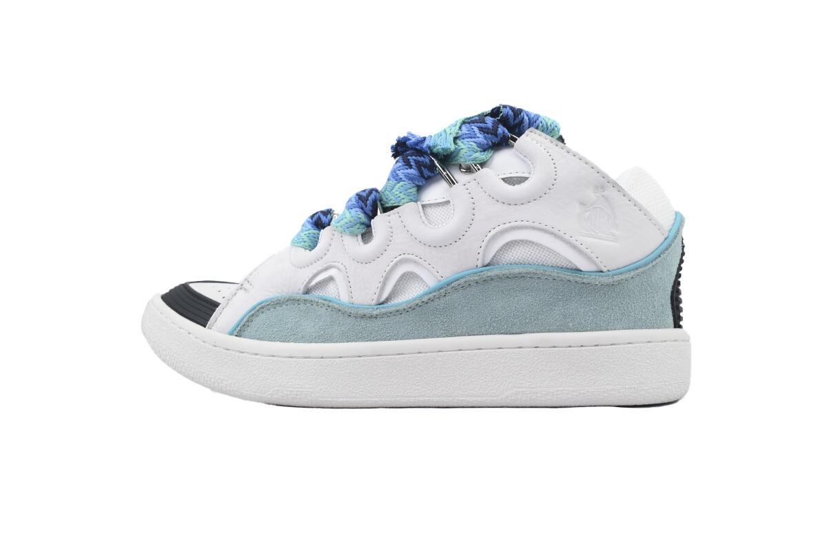 Lanvin Curb Sneakers White Blue