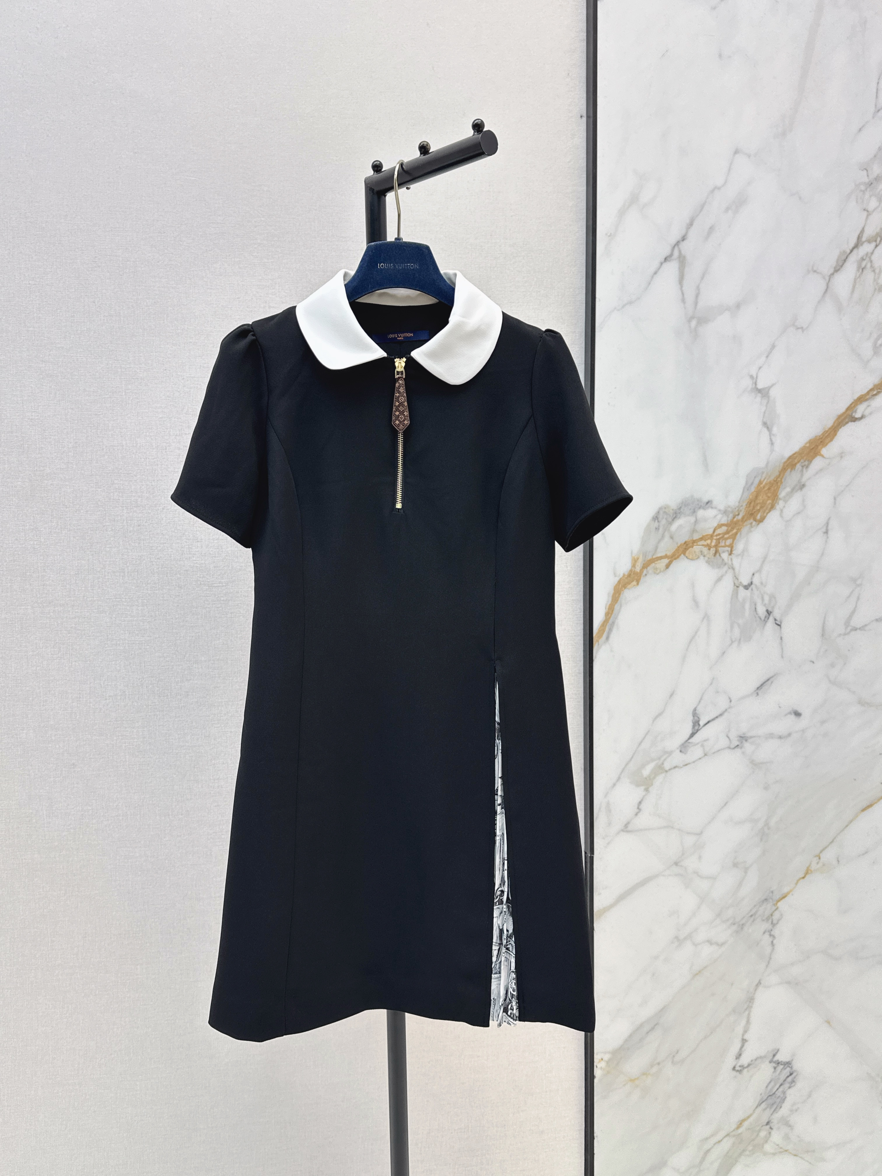 Louis New Patchwork Pleated Dress